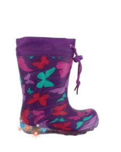 Blinkender Regenstiefel 
Butterfly mit Warmfutter